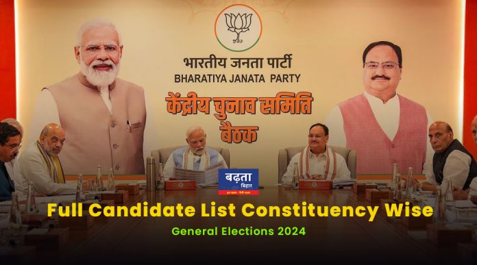bjp candidate list for general election 2024